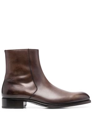 TOM FORD leather ankle boots - Brown