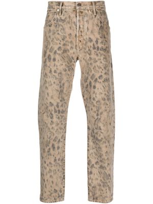 TOM FORD leopard-print jeans - Neutrals
