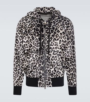 Tom Ford Leopard-print velour hoodie