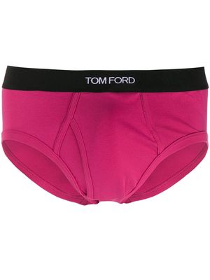 TOM FORD logo cotton briefs - Pink