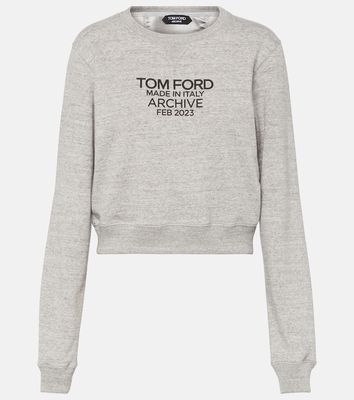 Tom Ford Logo cotton jersey sweatshirt