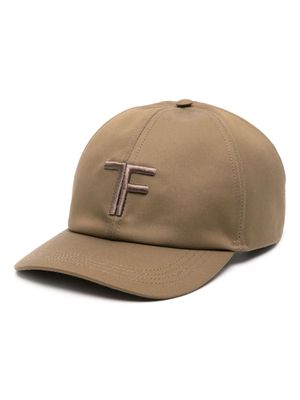TOM FORD logo-embroidered cotton cap - Brown