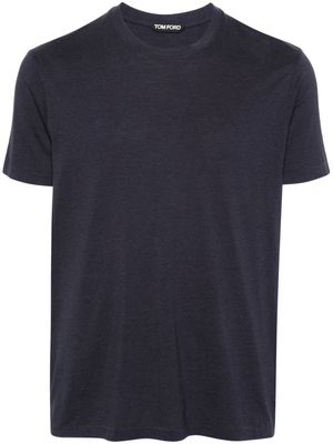 TOM FORD logo-embroidered T-shirt - Blue