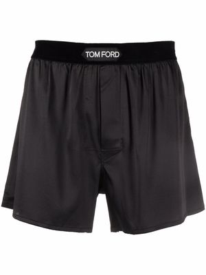 TOM FORD logo-patch boxer briefs - Black