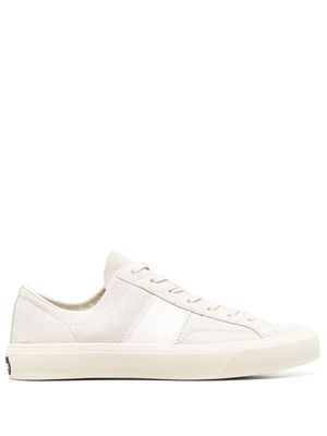 TOM FORD logo-patch lace-up sneakers - Neutrals