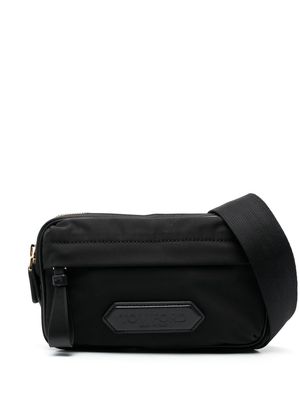 TOM FORD logo-patch leather belt bag - Black