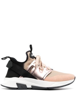 TOM FORD logo-patch low-top sneakers - Pink
