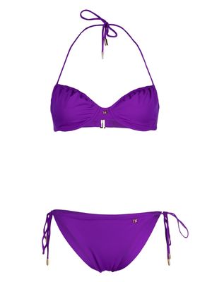 TOM FORD logo-plaque bikini set - Purple