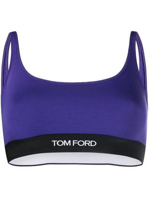 TOM FORD logo-underband bralette - Purple