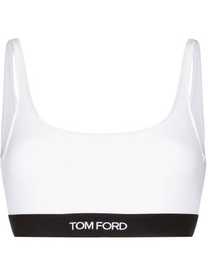 TOM FORD logo-underband bralette top - White