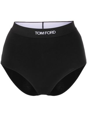 TOM FORD logo-waist briefs - Black