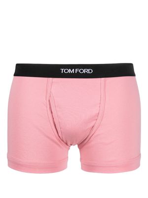 TOM FORD logo-waist cotton boxer briefs - Pink