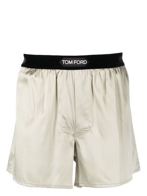 TOM FORD logo-waistband boxer shorts - Green