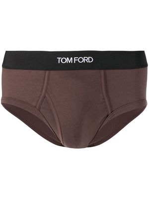TOM FORD logo-waistband boxers - Brown