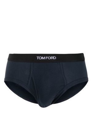TOM FORD logo waistband briefs - Blue
