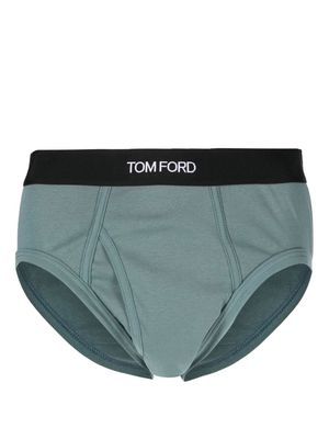 TOM FORD logo waistband briefs - Green