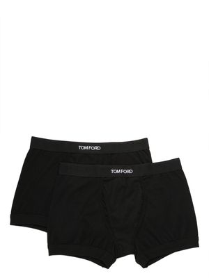 TOM FORD logo-waistband cotton boxers - Black