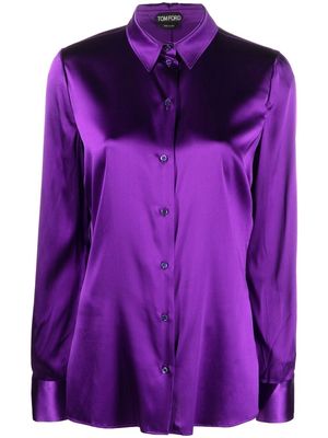 TOM FORD long-sleeve button-down shirt - Purple