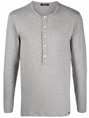 TOM FORD long-sleeve button-fastening top - Grey