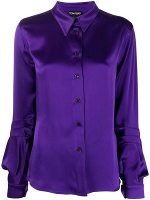 TOM FORD long-sleeve button-up shirt - Purple