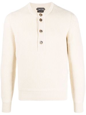 TOM FORD long sleeve knitted jumper - Neutrals
