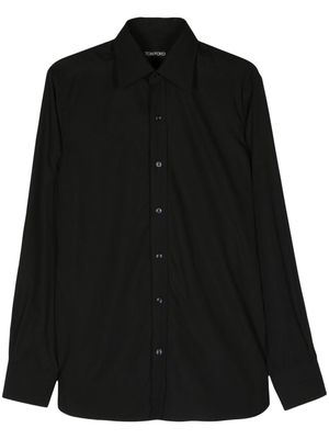 TOM FORD long-sleeve lyocell-blend shirt - Black