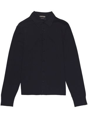 TOM FORD long-sleeve silk shirt - Black