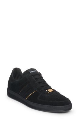 TOM FORD Low Top Sneaker in Black/Gold/Black