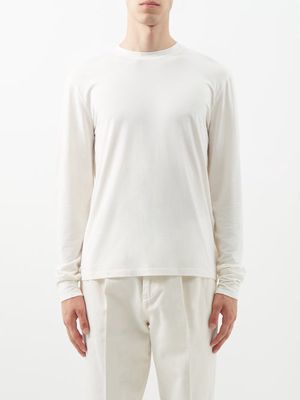 Tom Ford - Lyocell-blend Jersey Long-sleeved T-shirt - Mens - White