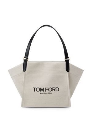 TOM FORD medium Amalfi canvas tote bag - Neutrals