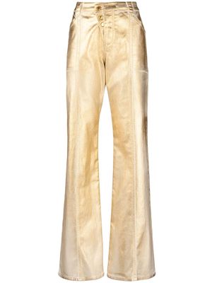 TOM FORD metallic straight-leg trousers - Gold