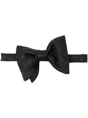 TOM FORD metallic-threading patterned-jacquard bow tie - Black