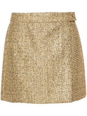 TOM FORD metallic tweed miniskirt - Gold
