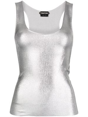 TOM FORD metallized sleeveless top - Silver