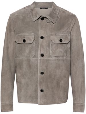 TOM FORD microsuede shirt jacket - Grey