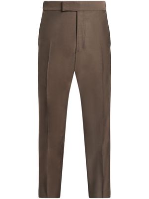 TOM FORD mid-rise tapered trousers - Brown