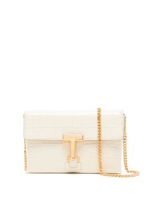 TOM FORD Monarch crocodile-embosssed crossbody bag - Yellow