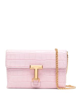 TOM FORD Monarch leather clutch bag - Pink