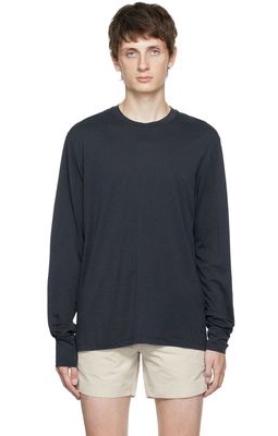 TOM FORD Navy Embroidered Long Sleeve T-Shirt