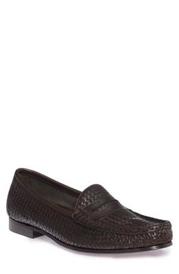 TOM FORD Neville Woven Penny Loafer in Brown