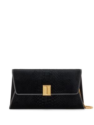 TOM FORD Nobile croc-effect leather clutch - Black