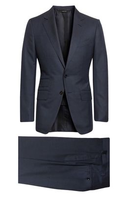TOM FORD O'Connor Glen Plaid Super 130s Mouliné Wool Suit in Combo Blue