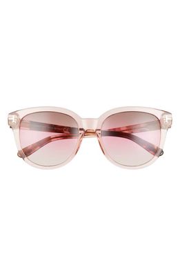 TOM FORD Olivia 54mm Gradient Round Sunglasses in Pink Brown