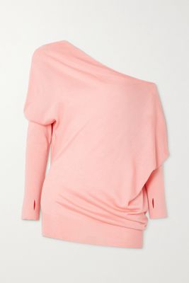 TOM FORD - One-shoulder Cashmere And Silk-blend Sweater - Pink
