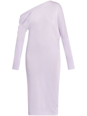 TOM FORD one-shoulder knitted midi dress - Pink