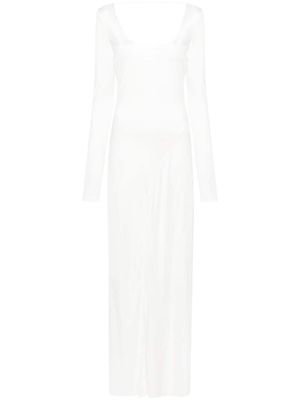 TOM FORD open-back long-sleeve gown - White