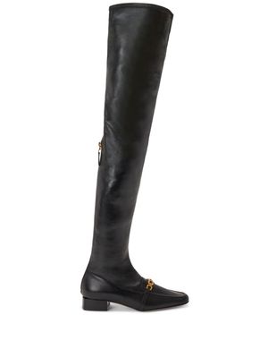 TOM FORD over-the-knee 25mm leather boots - Black