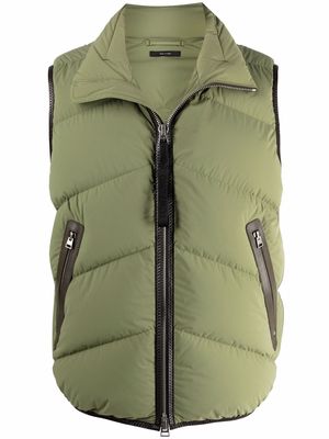TOM FORD padded down gilet - Green