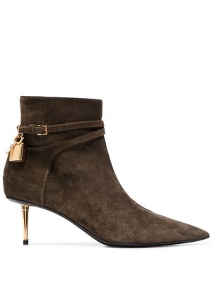 TOM FORD Padlock suede boots - Green