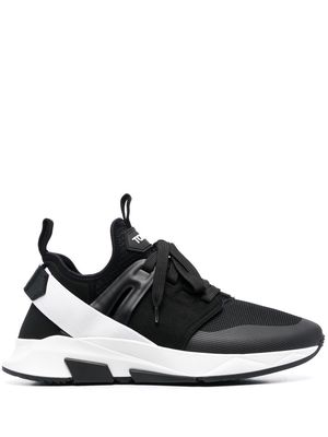 TOM FORD panelled logo-patch sneakers - Black